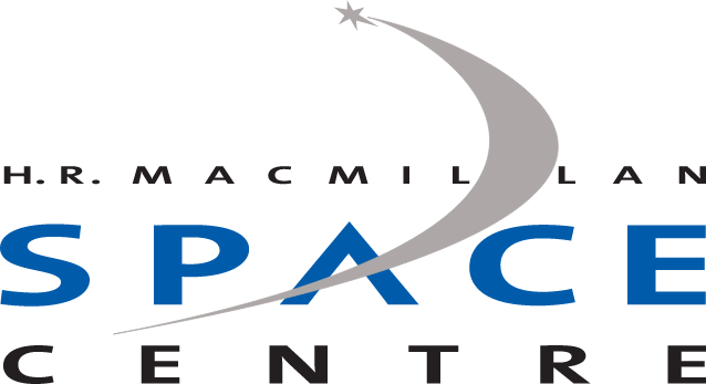 White circle with HR Macmillan Space Centre logo
