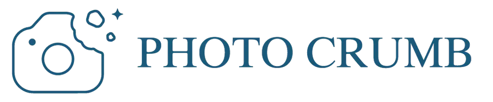 White circle with Photo Crumb logo