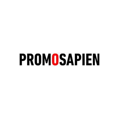 White circle with PromoSapien logo