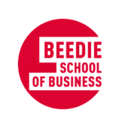 White circle with sponsor logo