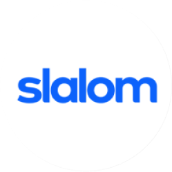 White circle with sponsor logo